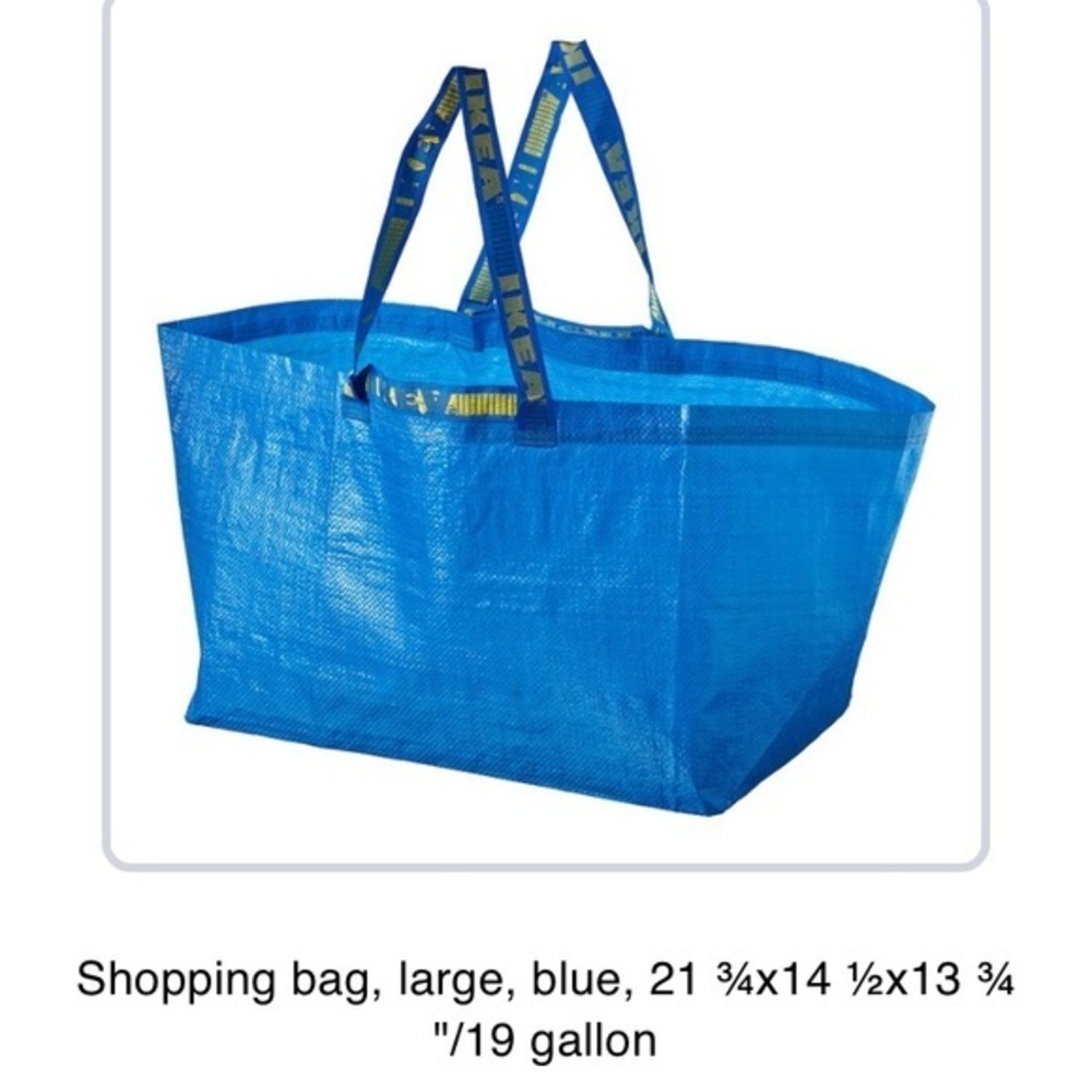 3 IKEA Blue Shopping Bags 🛍️ for carrying gifts 🦾 super sturdy! New!
